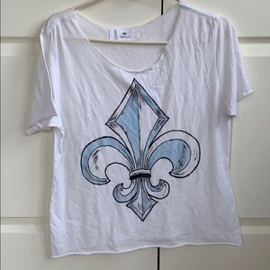 Twenty5a white tshirt with blue design